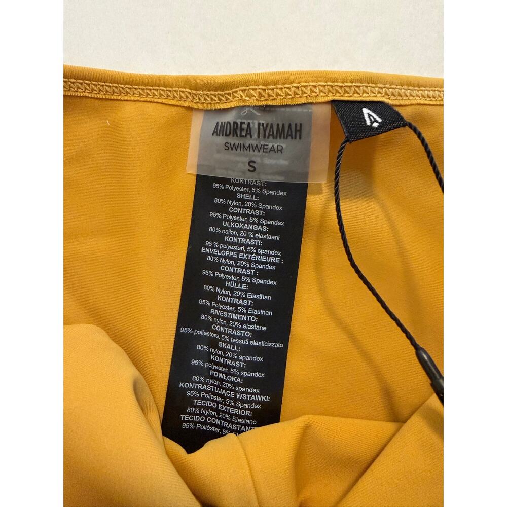 Andrea Iyamah Mustard Pura Bikini Bottom S NWT - Picture 5 of 7